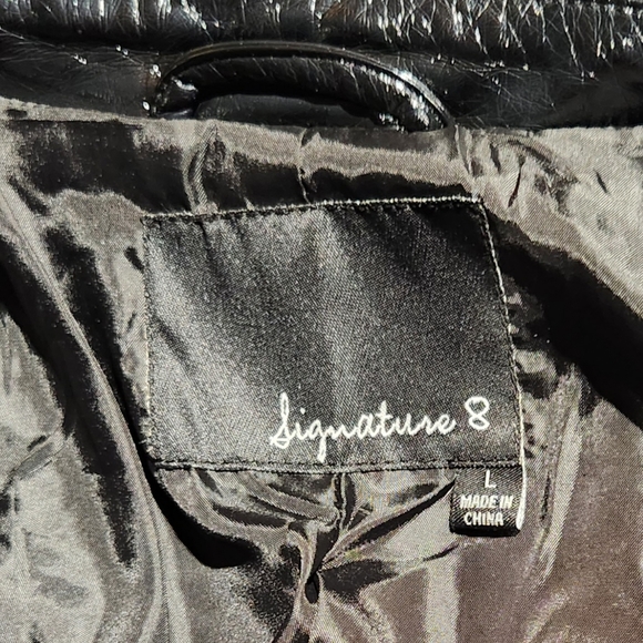 Signature 8 Wet Look Moto Jacket - Picture 4 of 5